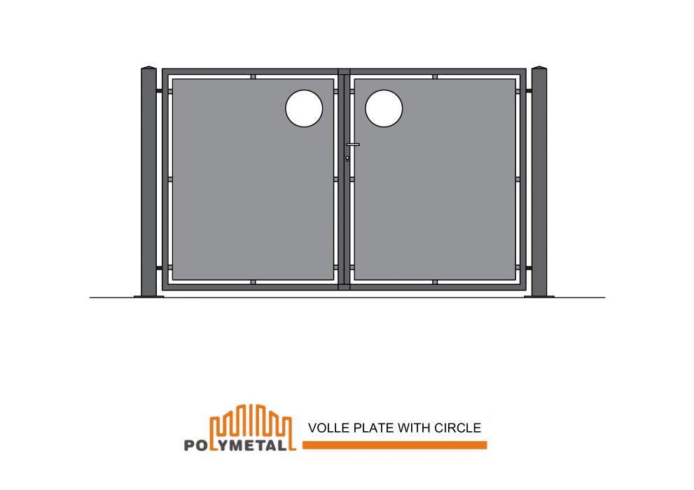DOUBLE GATE VOLLE PLATE WITH CIRCLE
